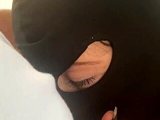 red lipstick milf mommy sucks cock deep then doggy squirt in fishnets taboo wife