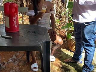 A naughty 60-year-old sneaks off to fuck a hot girl right in the bar