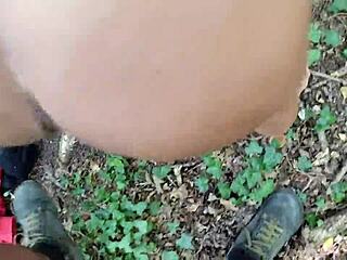 Bent over doggystyle pounding amid brittany woods