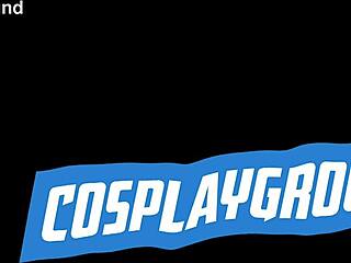 hey, chanel camryn's getting her pussy devoured and pounded in ghostbusters cosplay threesome!