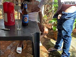 A naughty 60-year-old sneaks off to fuck a hot girl right in the bar