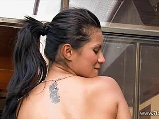 laura and husband swing hard at the bar