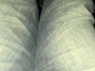 She desperately soaks her jeans