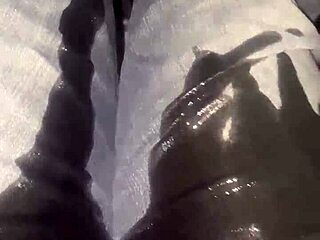 She desperately soaks her jeans