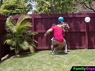 Daughters Deepthroat Stepdads After Soccer In Wild Family Orgy!