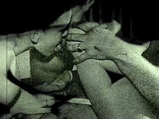 Vintage Dark Lantern Gentleman Pounds Hairy Retro Pussy