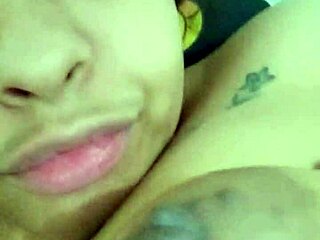 brunette latina pinches perky tits fingers wet pussy to orgasm