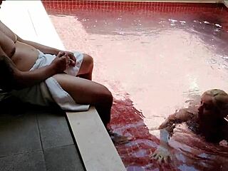 Wanna see me fuck my hot blonde cousin poolside doggystyle?