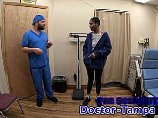 Dr tampa's daisy mynx bares shaved pussy for first humiliating gyno!