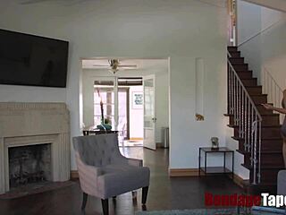 Busty Brunette Aaliyah Hadid Bound and Spanked Like Kinky Slave