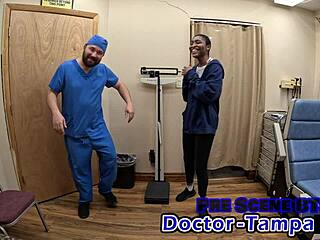 Dr tampa's daisy mynx bares shaved pussy for first humiliating gyno!