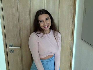 hot brunette breaks handcuffs to fuck rough and stay silent