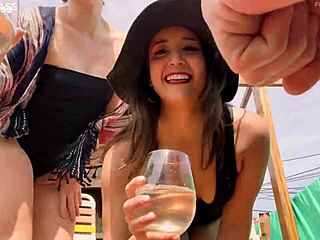 belle amore and april's big ass drink nonstop yellow pee terrace!