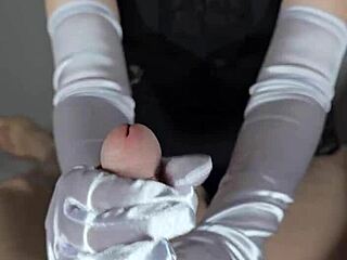 i love giving passionate edging handjobs in white satin gloves pov