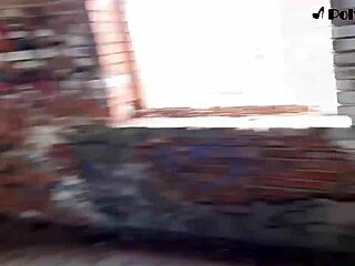 Fucked Her Boyfriend Hard Pegging In Abandoned Building Outdoors!