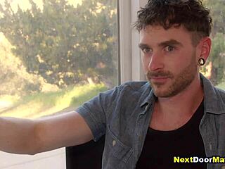 hey, that jealous dude's spying on his gay buddy's outdoor cock pounding!