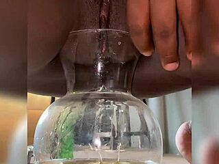 Milf Wife's Shaved Pussy Drenched In Salty Rain Cum