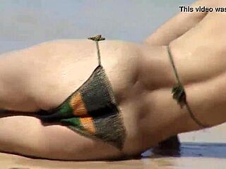 Ass Teasing Hottie Owns Caribbean Beach With Wild Exposure!