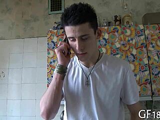 perverted spectacled guy roughly fucks ex-girlfriend's mouth in homemade hardcore