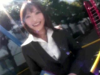 japanese secretary sneaks orgasm solo in work toilet