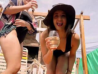 belle amore and april's big ass drink nonstop yellow pee terrace!