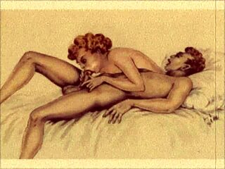 Vintage erotic hairy pussy display
