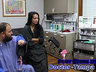 dr tampa chokes zombae backstage in latex gloves for deepthroat slave creampie