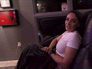 Naughty sheena ryder rips clothes for theater creampie with young stud