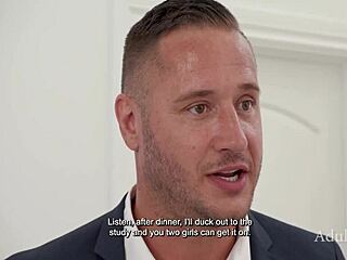 Hubby Watches Wife Adira Allure and Summer Vixen Take Double Penetration!!