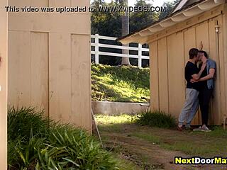 hey, that jealous dude's spying on his gay buddy's outdoor cock pounding!