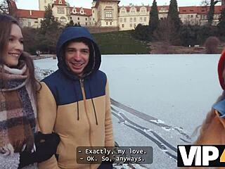 vip4k innocent couple learns wild threesome by the lake