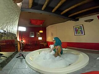 whoa, mia niqab's pussy to mouth action shakes that huge ass in jacuzzi lingerie!