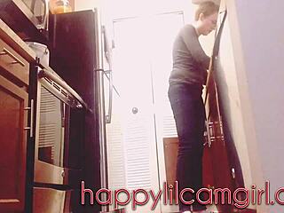 Giantess Girl Ignores Tiny You While Cleaning Kitchen Voyeur Webcam