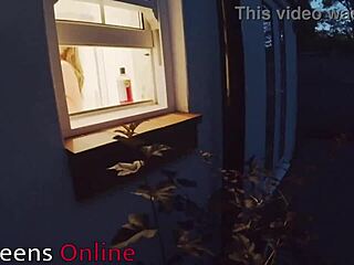 Chubby british neighbor flashes wet pussy shower voyeur