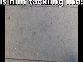 Busted Boyfriend Catches Chubby GF Flashing Tits Outdoor