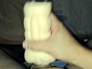 cum stuffed fuck doll leaks semen from tight rubber pussy