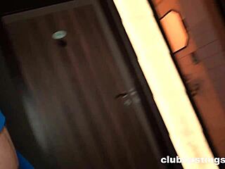 Blonde trades deepthroat blowjob for cash after club striptease fingering?