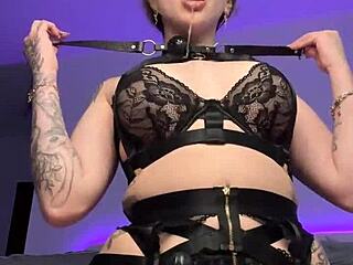 Adrianna Savu Fingers Big Tits Ass in Intense BDSM Lingerie
