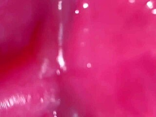 Asian couple pops virgin wife's shaved pussy with halloween creampie lick fest