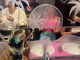 Bar with panties hanging from the ceiling