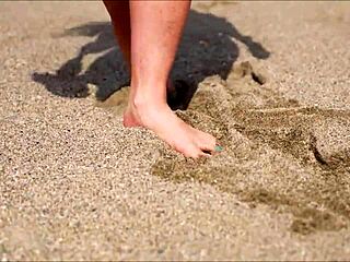 denise klarskov flashes publicly on her trip to malaga spain