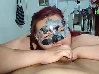 Chubby Teen Bound and Face Fucked with Sloppy Blowjob