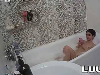 Luuv vilika films private late night bath flashing small tits