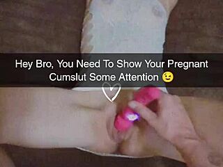pregnant neglected slut sneaks steamy creampie snapchat