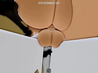 Petite goth girl pounded hard in roblox threesome blowjob pussy fuck