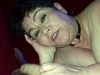 French Chienne Marie Sucks Group Cocks in Night Club