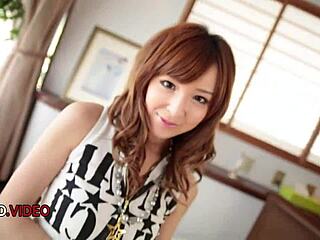 Kinky JAV star Hikaru Shiina vibes her skinny pussy solo with pro toy skills