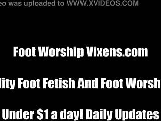 Perfect Ebony Feet Worshipped In Lesbian Femdom Session