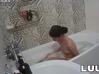 Luuv vilika films private late night bath flashing small tits