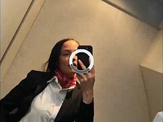 flight attendant sneaks public bathroom cam show on wifi?